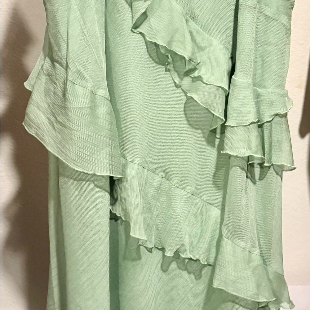 Mint Green Ruffle Midi Dress - Women's